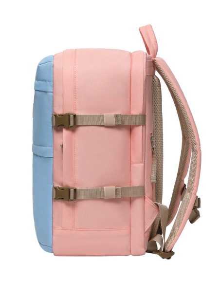 Plecak kabinowy Doughnut Flayer 25L 40x30x20 &ndash; kolor Light Blue x Pink, widok z boku