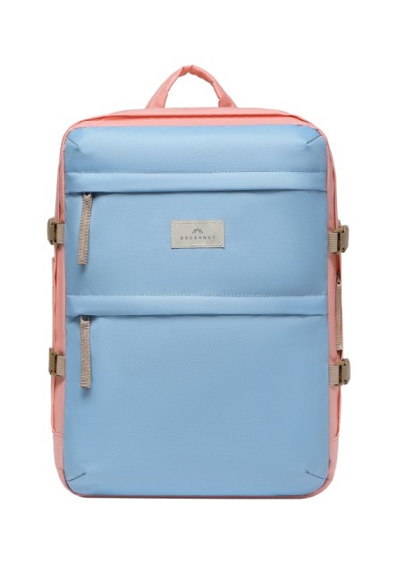 Plecak kabinowy Doughnut Flayer 25L 40x30x20 &ndash; kolor Light Blue x Pink, widok z przodu