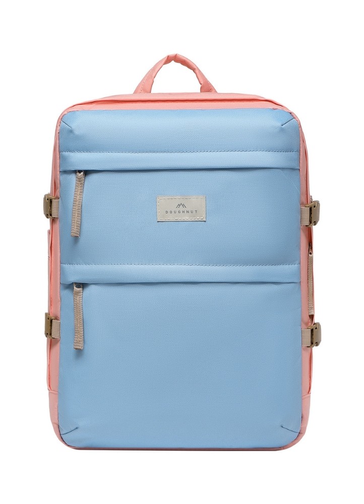 Plecak kabinowy Doughnut Flayer 25L 40x30x20 &ndash; kolor Light Blue x Pink, widok z przodu