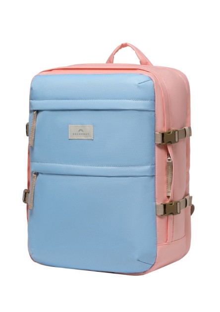 Plecak kabinowy Doughnut Flayer 25L 40x30x20 &ndash; kolor Light Blue x Pink, widok z tyłu