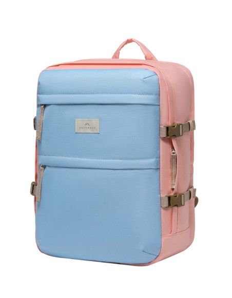 Plecak kabinowy Doughnut Flayer 25L 40x30x20 &ndash; kolor Light Blue x Pink, widok z tyłu