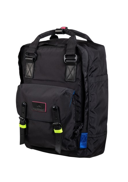 Plecak Doughnut Macaroon Glossy Blocking Series Black x Neon 16L